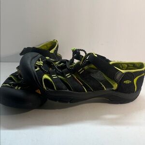 Keen Black and Neon Yellow Men's Sandals